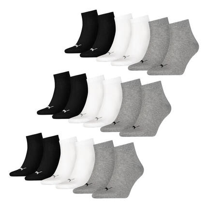 Quarter Socken 9 Paar weich komfortabel Herren Damen Unisex - Soft Cotton