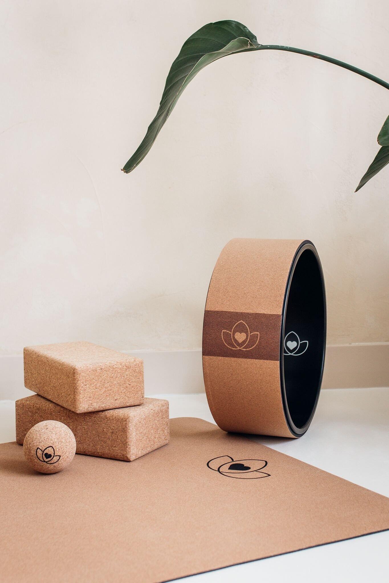 Lotus Yoga blok eco natuurkurk - 2 stuks 2/5