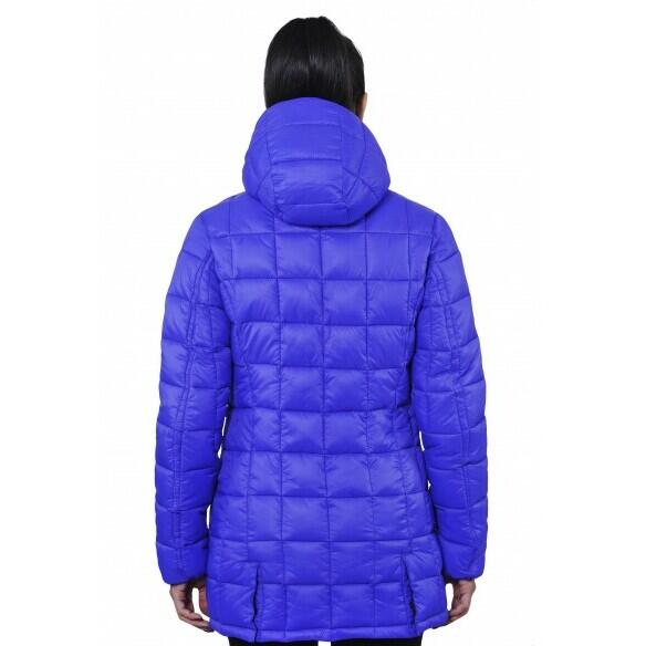 Women's long reversible down jacket Peak Mountain Awill