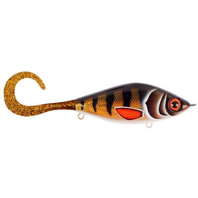 Strike pro guppie 11.5cm. 70gr golden perch - roofvis softbaits
