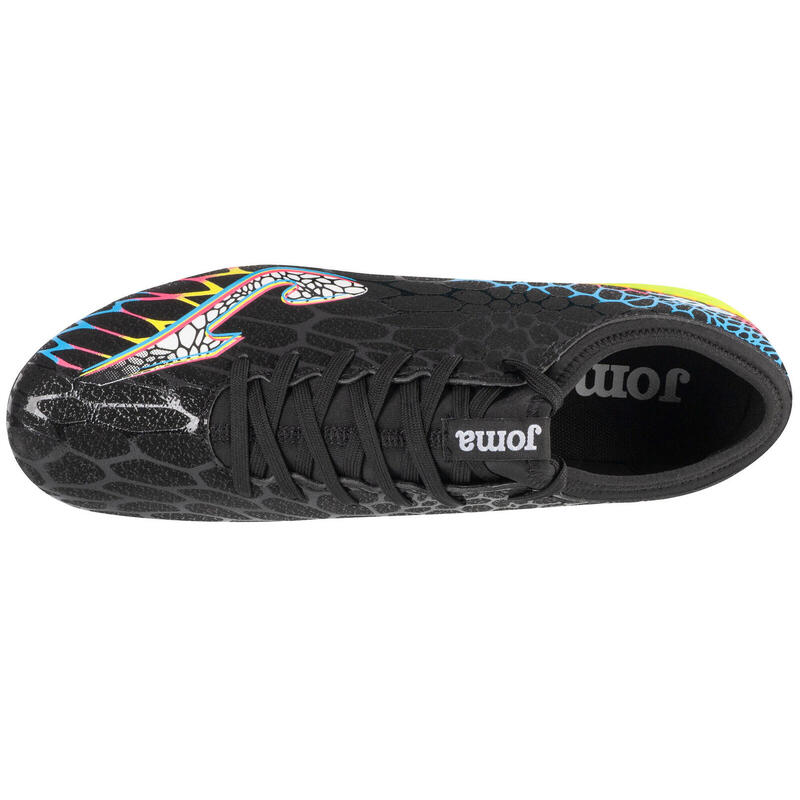 Ghete fotbal Joma Gol 2401 negru/galben fluo, 44.5