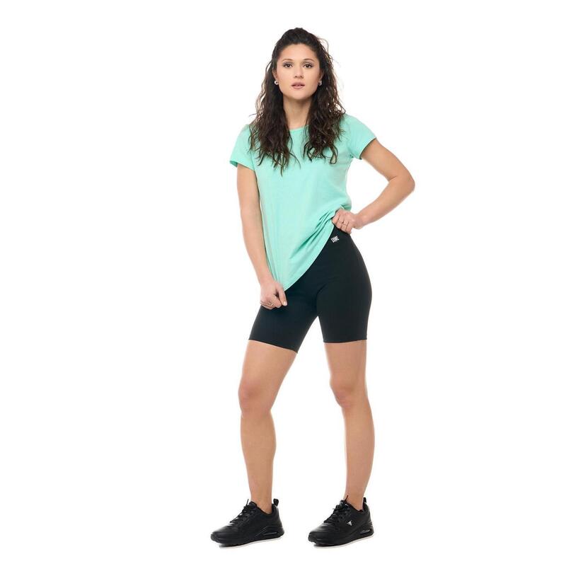 Legging corto de mujer Leone Basic de canalé