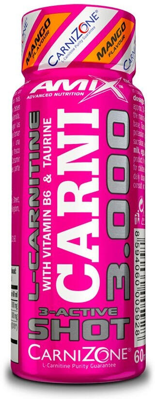 L-karnitin CarniShot 3000 - 60ml Mango Amix Nutrition 3/4