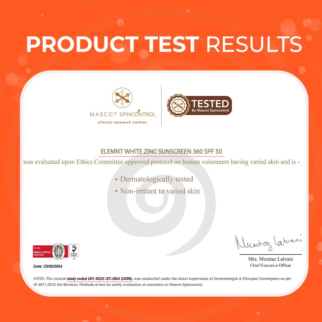 Elemnt 
White Zinc Sunscreen 100gm
