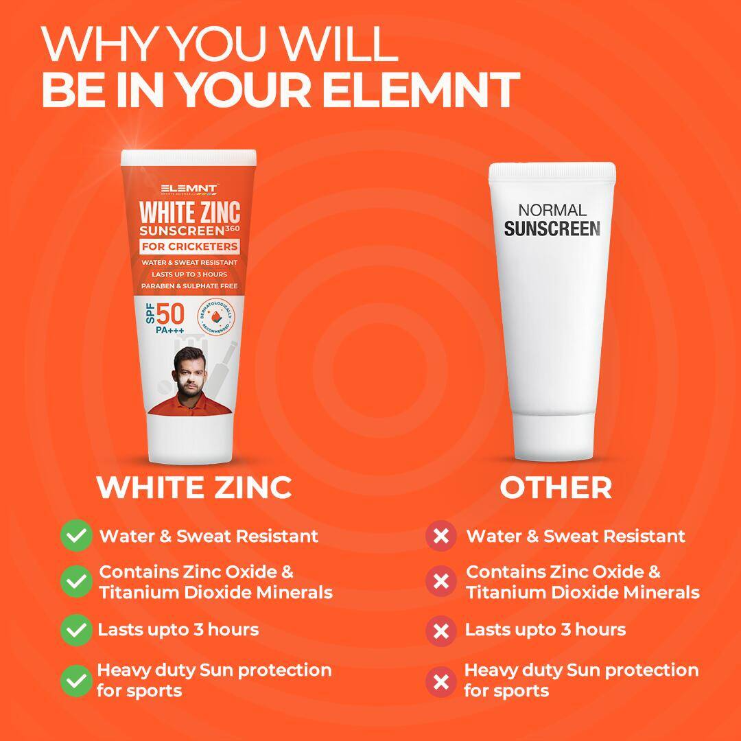 Elemnt 
White Zinc Sunscreen 50gm -  5
