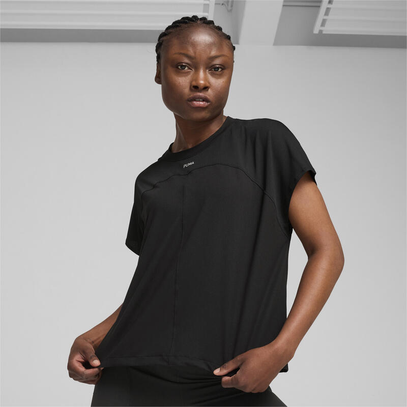 CLOUDSPUN Mix T-shirt voor dames PUMA Black