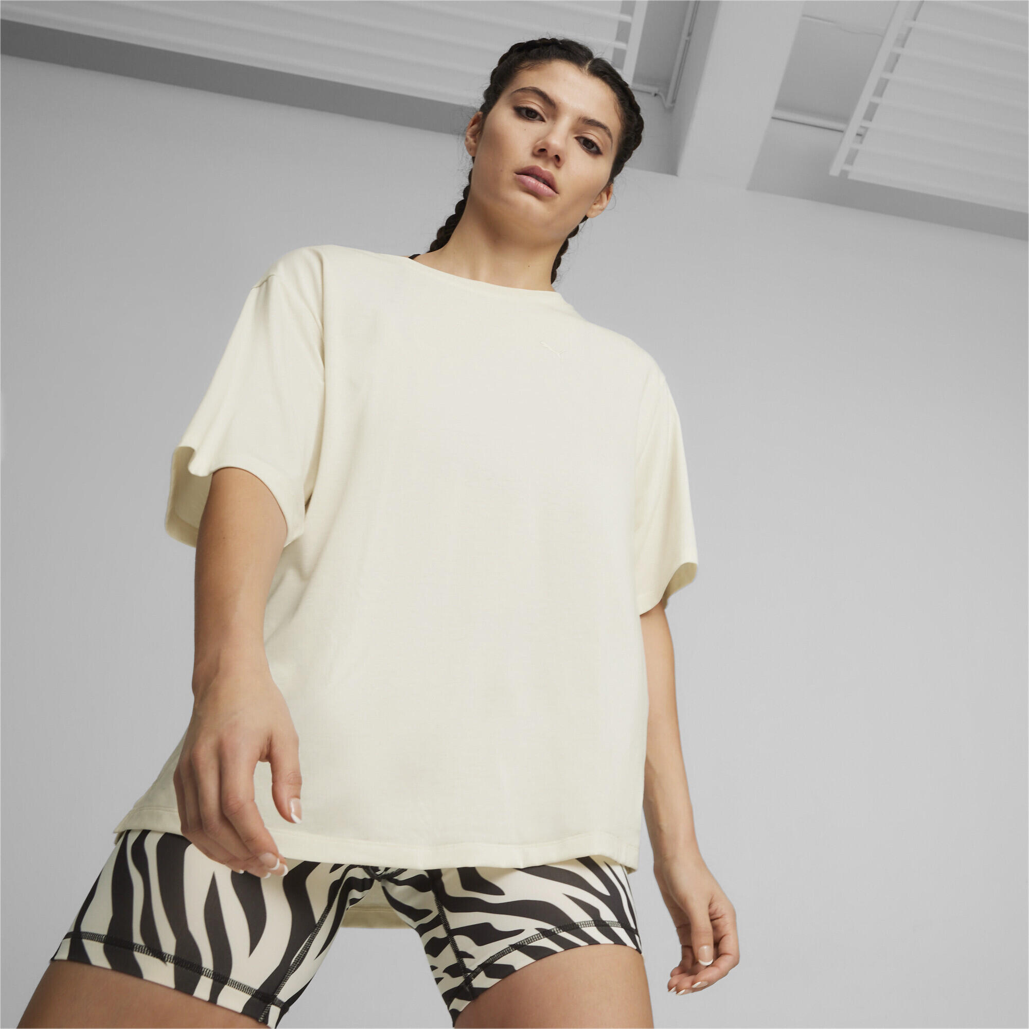 T-shirt da allenamento ANIMAL REMIX BOYFRIEND da donna PUMA Sugared Almond Beige 2/6