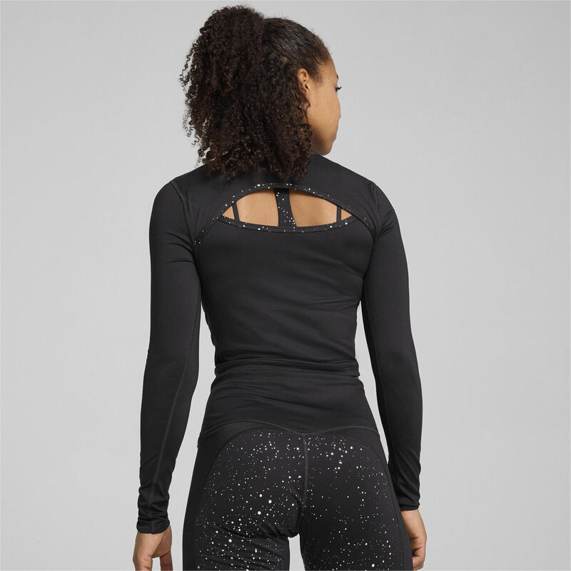 Crop top de manga larga INTERGALACTIC Mujer PUMA Black