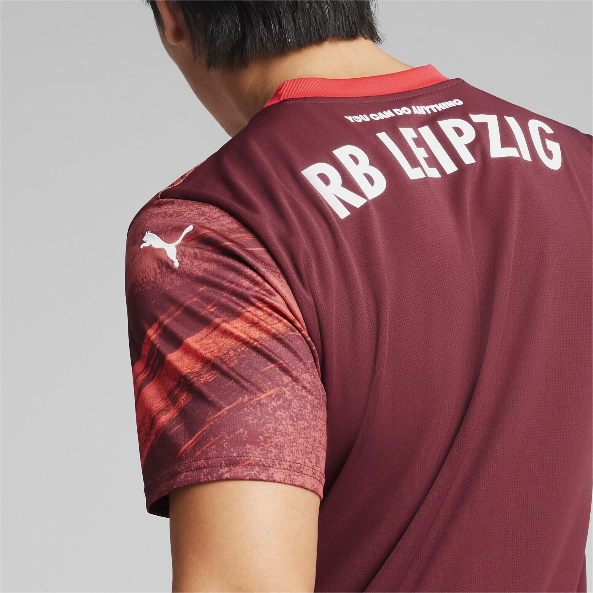 RB Leipzig 24/25 uitshirt voor heren PUMA Dark Jasper Active Red 3/7