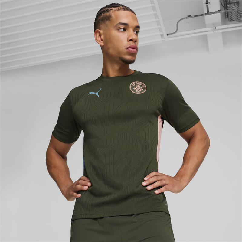 Tricou de antrenament Manchester City Masculin PUMA Myrtle Bold Blue Green