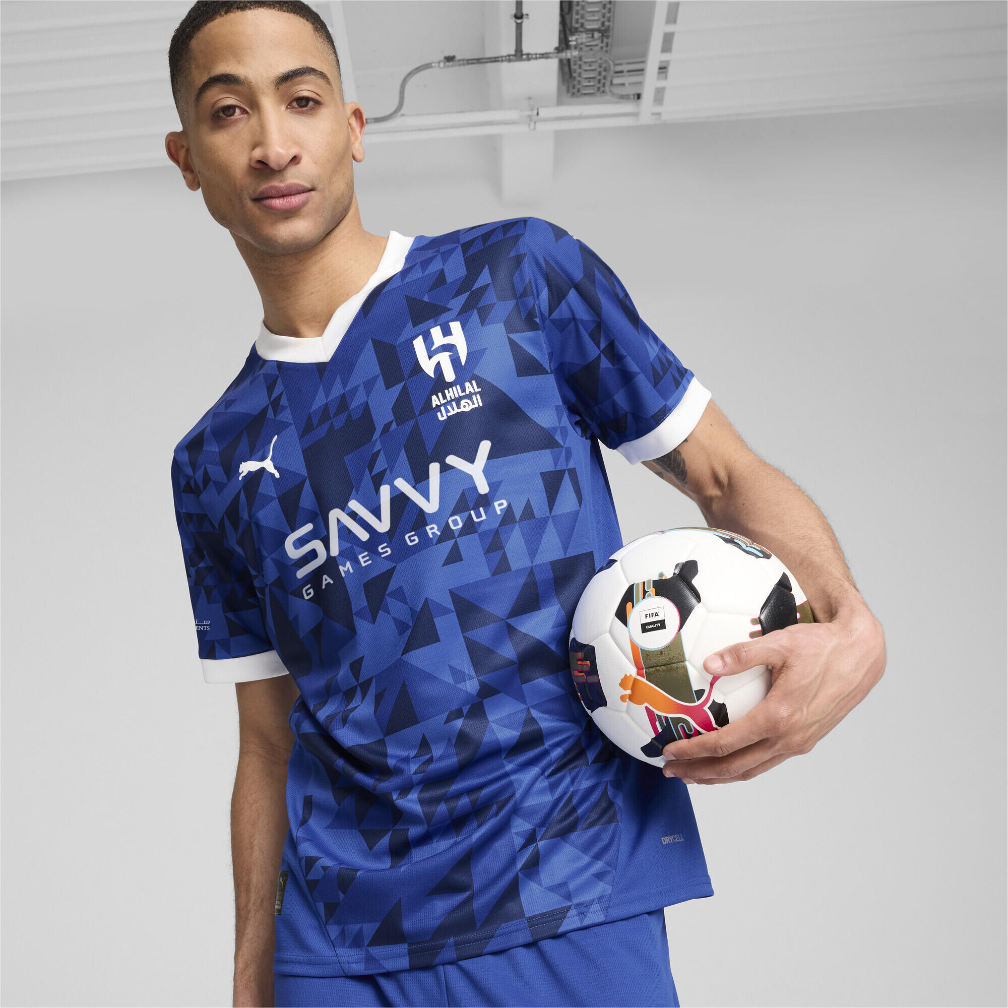 Al Hilal Saudi F.C. Maglia gara Home 24/25 da uomo PUMA Blue Intense White 2/7