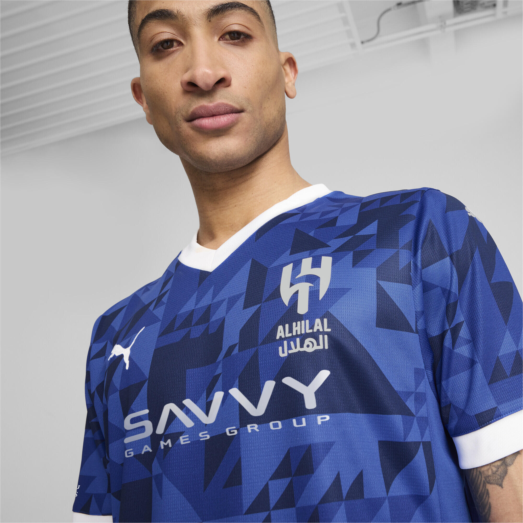 Al Hilal Saudi F.C. Maglia gara Home 24/25 da uomo PUMA Blue Intense White 3/7
