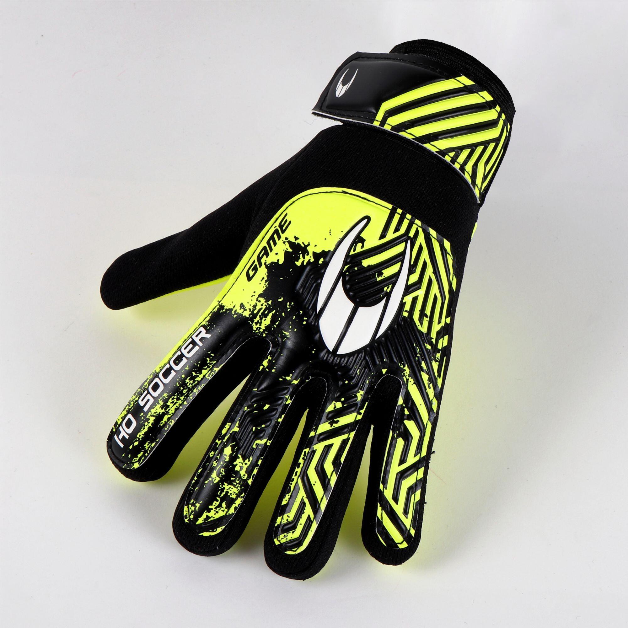 Torwarthandschuhe Game Lime - Latex HARDSOFT+ 3+3 mm, negative Schnitt, grün 6/7