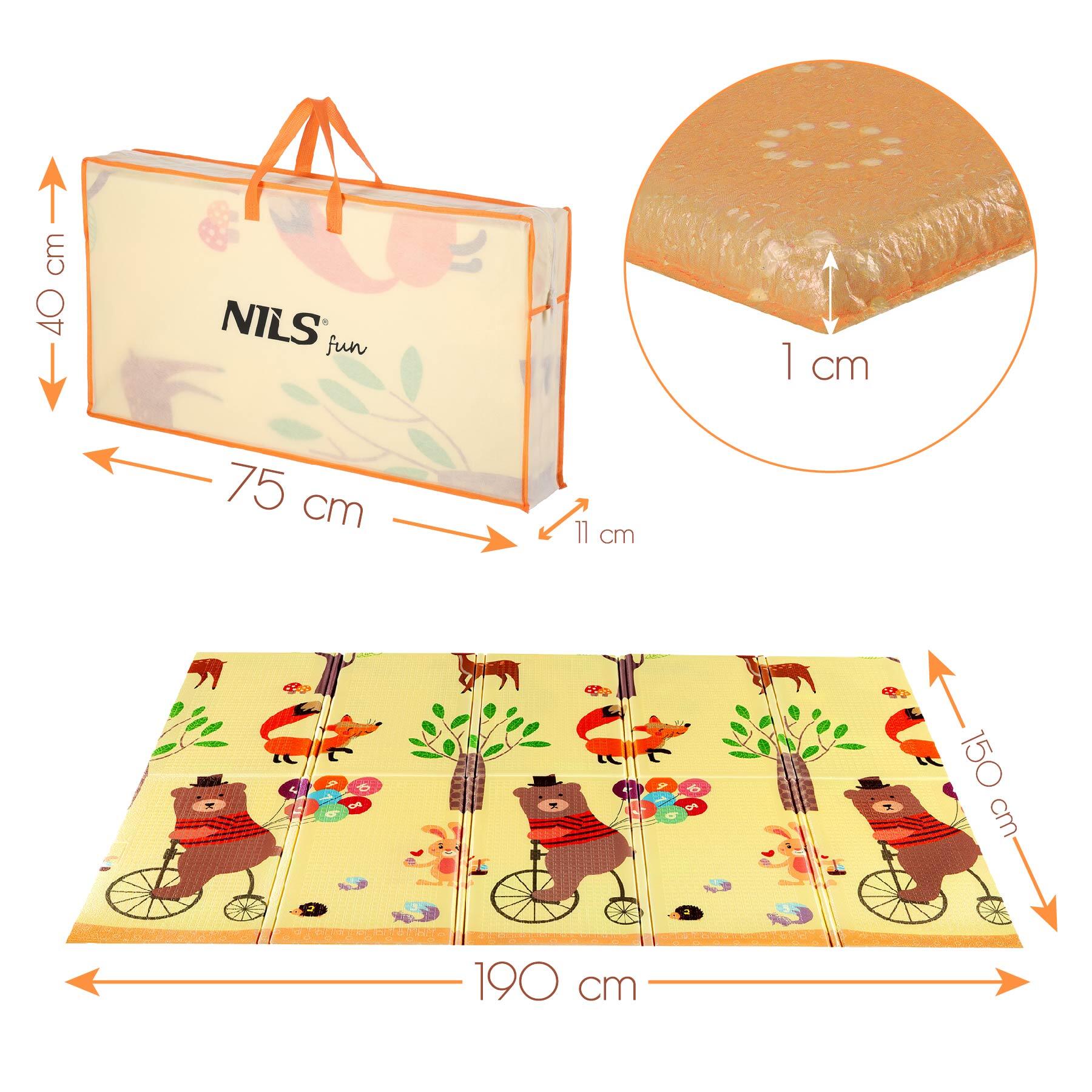Tapis pliable double face pour enfant Forêt 190 x 150 cm Nils Fun MD05 6/7