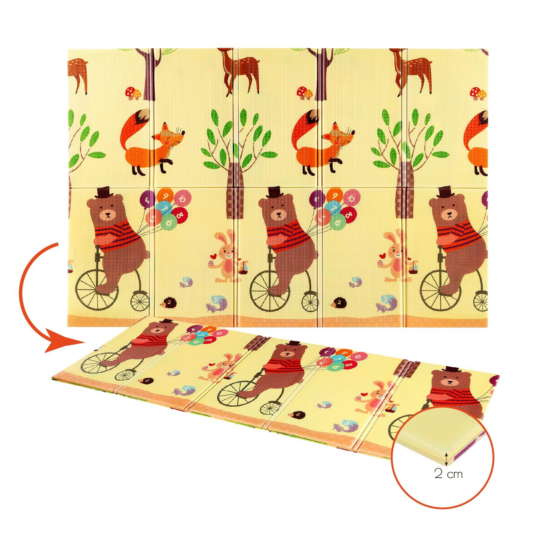Tapis pliable double face pour enfant Forêt 190 x 150 cm Nils Fun MD05 5/7