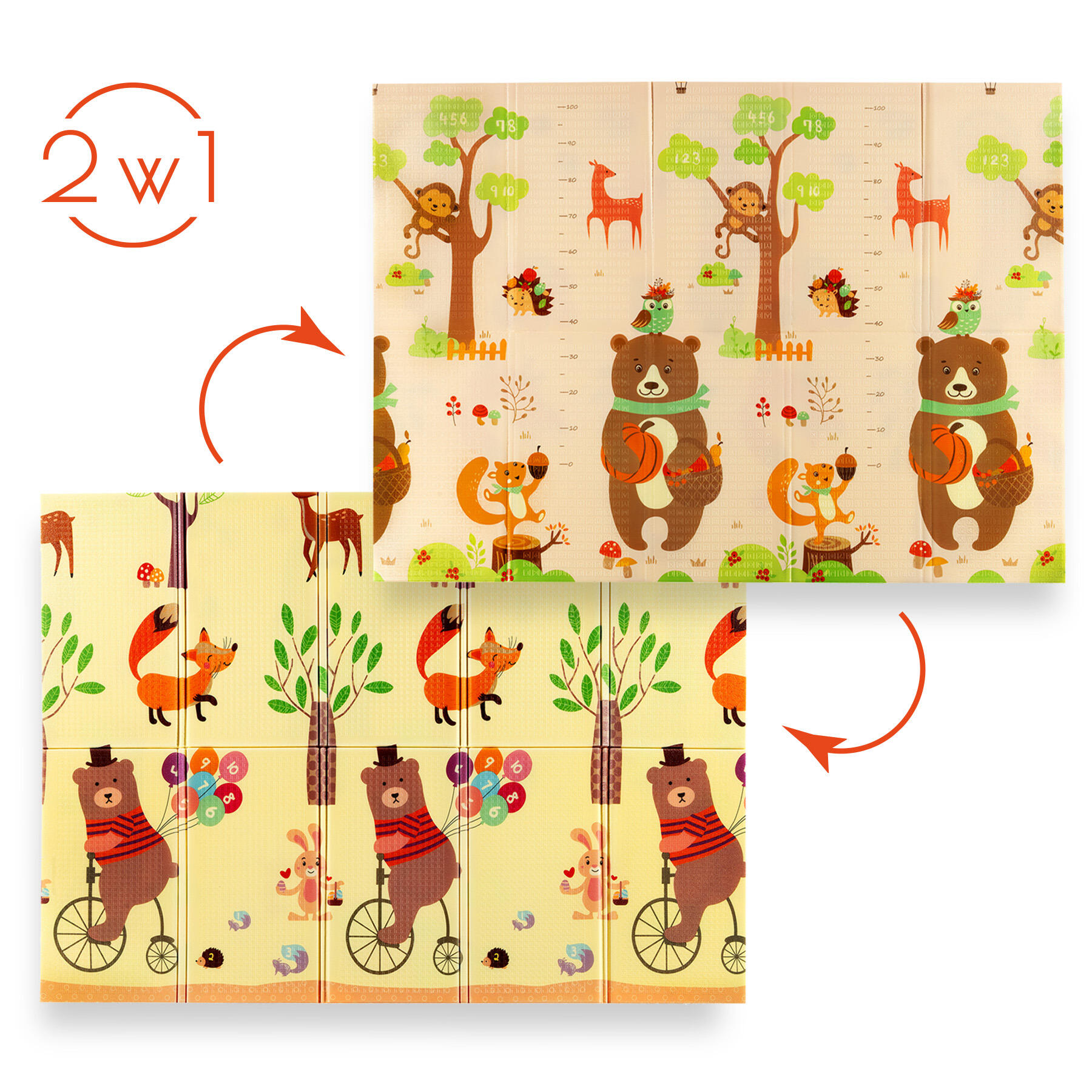 Tapis pliable double face pour enfant Forêt 190 x 150 cm Nils Fun MD05 4/7