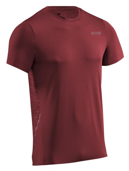 Tricou tehnic - run shirt round neck short sleeve - dark red