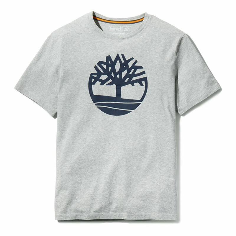 Heren-T-Shirt met Korte Mouwen Timberland Kennebec River Tree Grijs