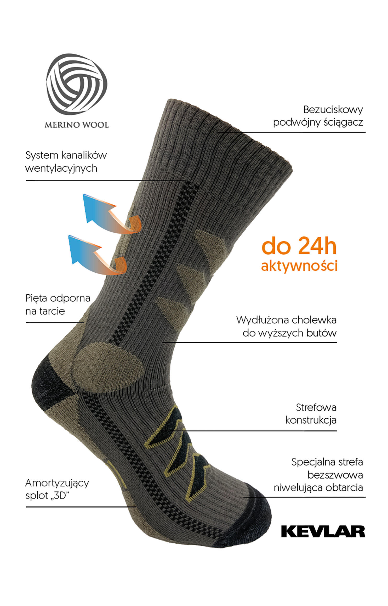 Unisex Jagdsocken Tagart Track Kevlar technisch fortschrittliche 4/4