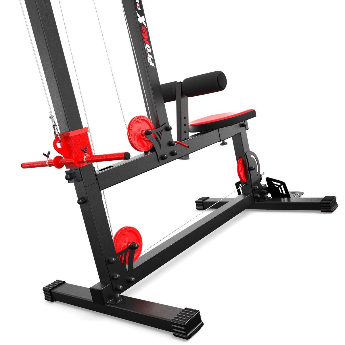 Freestanding Heavy Duty Lat Pull Down Machine with Three Pulleys K SPORT Decathlon
