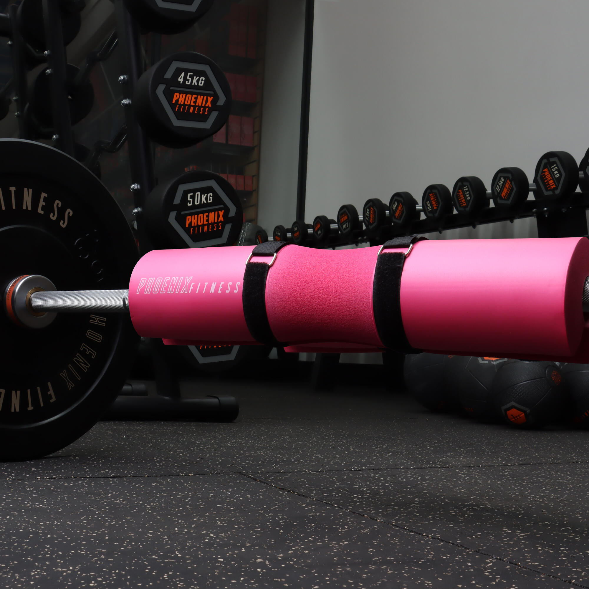 Pink Barbell Pad PHOENIX FITNESS Decathlon