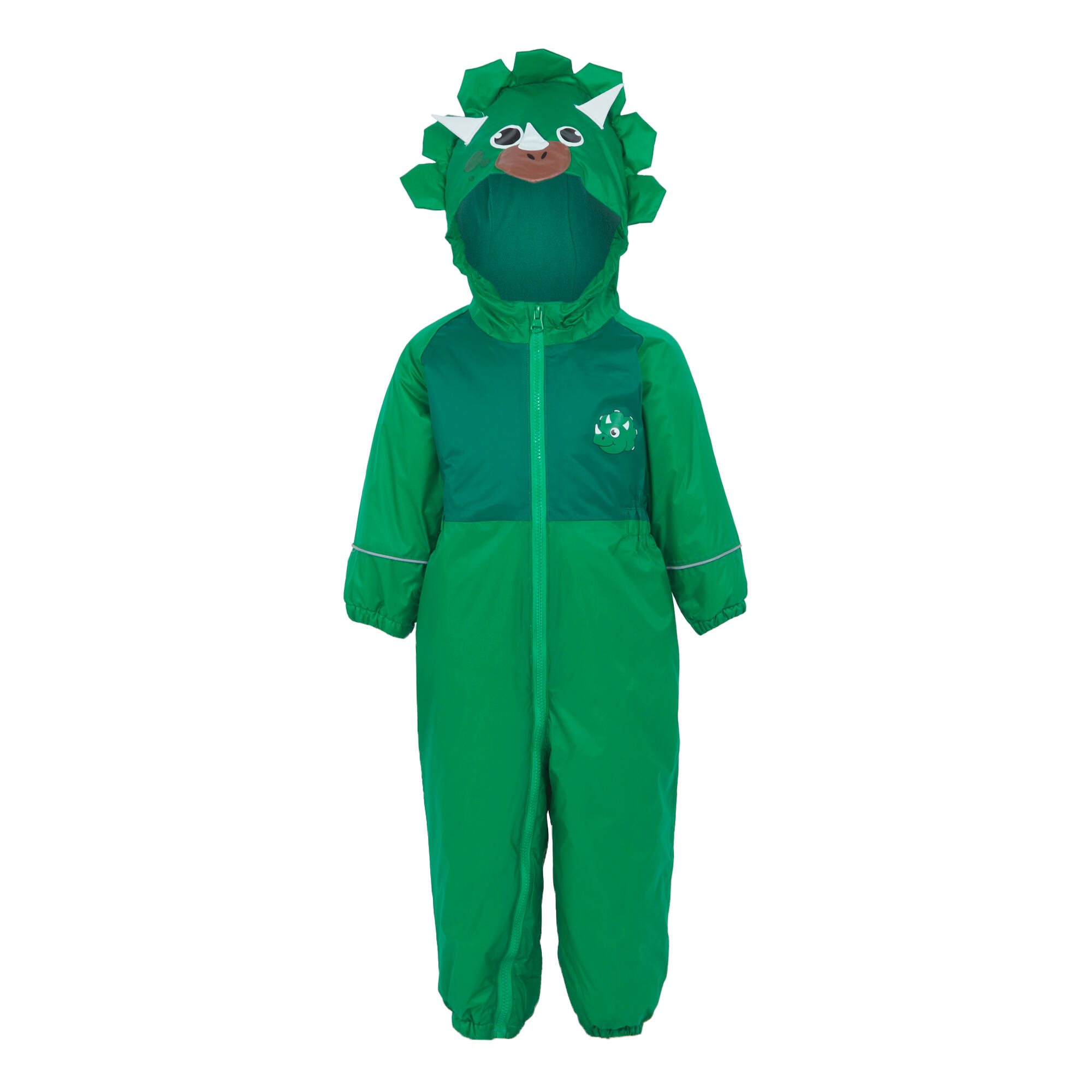 REGATTA Childrens/Kids Mudplay III Dinosaur Waterproof Puddle Suit (Jelly Bean)