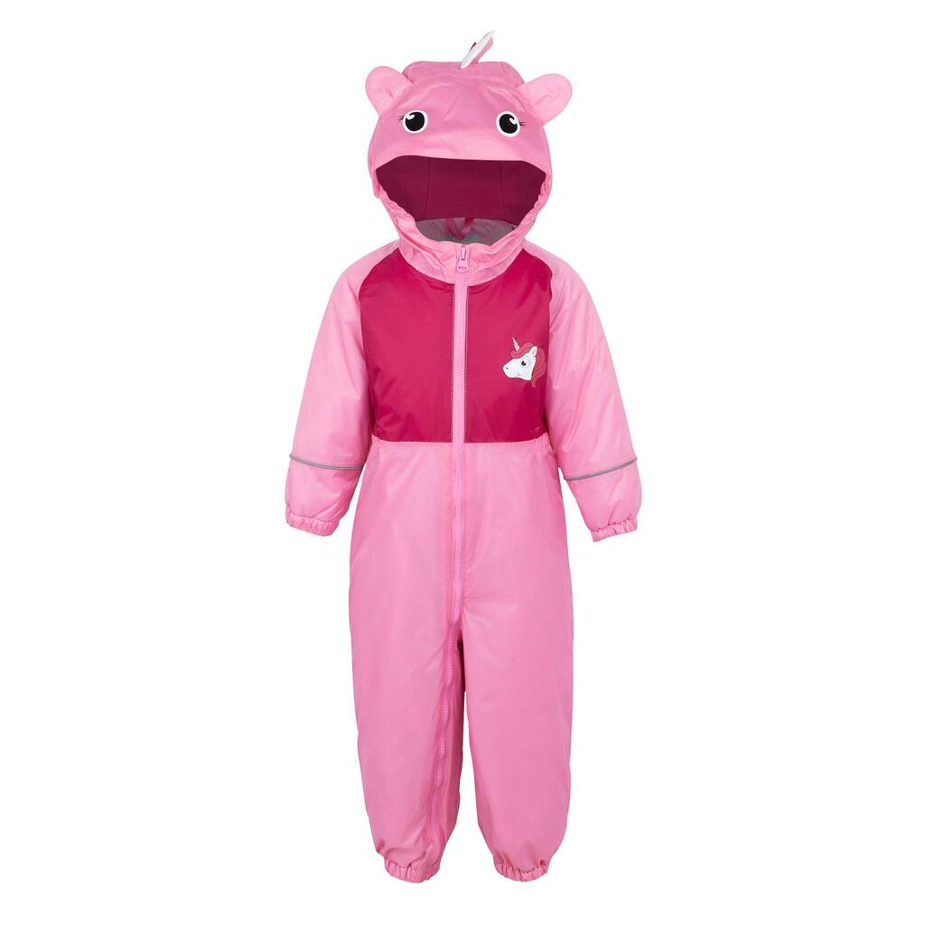Childrens/Kids Mudplay III Luna The Unicorn Waterproof Puddle Suit (Sweet Pink)
