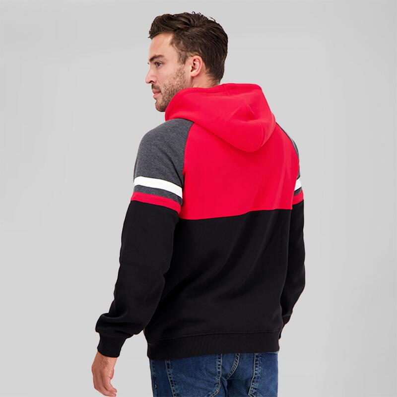 Giacca Con Cappuccio Per Uomo Stade Toulousain Cottage Hoodie Nera E Rossa