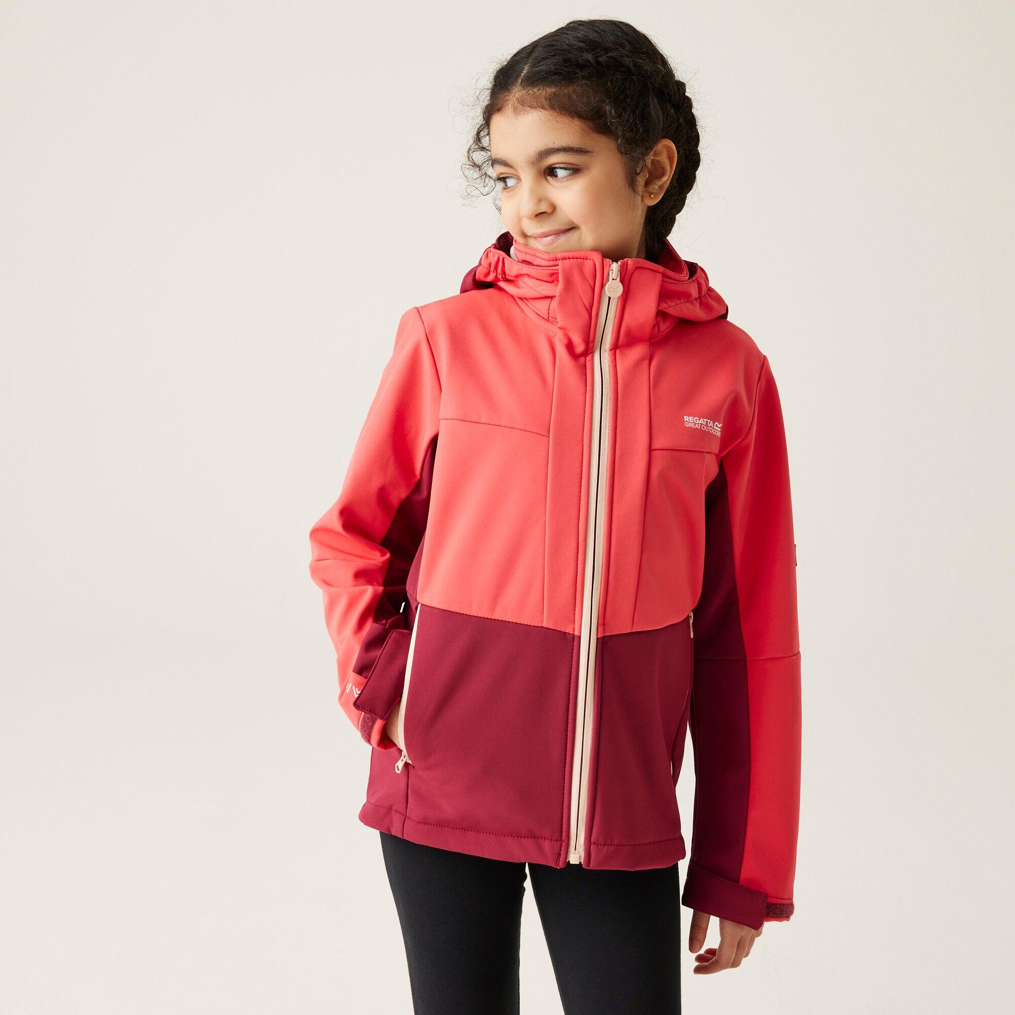 REGATTA Softshell Jack Kinderen Waterdicht Winddicht Ademend Afneembare Capuchon