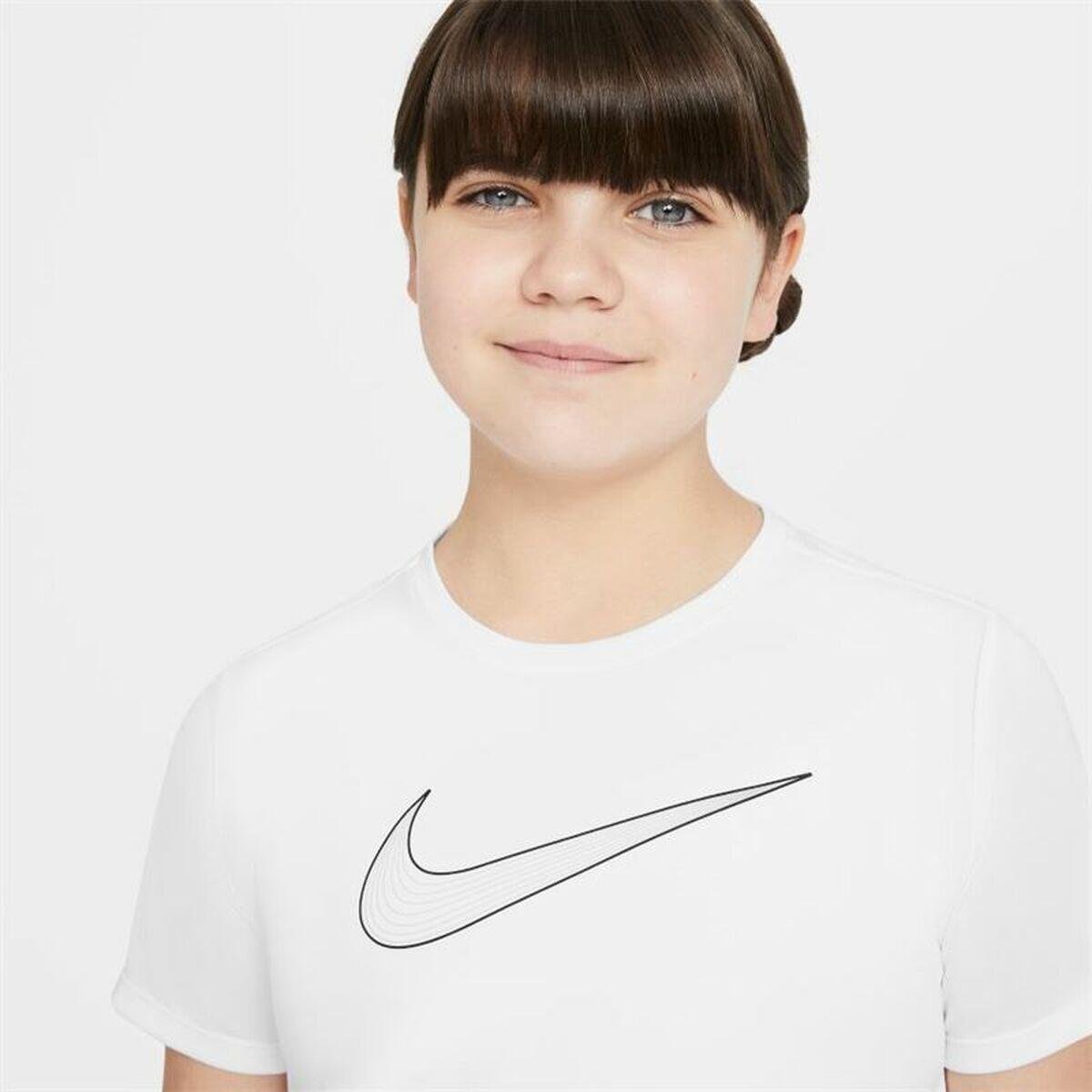Camiseta de Manga Corta Infantil Nike Dri-FIT One Blanco 3/5