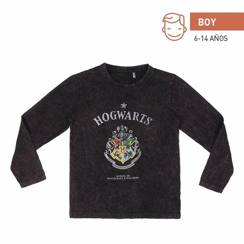 Camiseta de Manga Larga Niño Harry Potter Gris