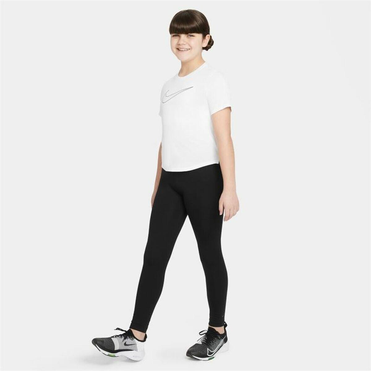 Camiseta de Manga Corta Infantil Nike Dri-FIT One Blanco 5/5