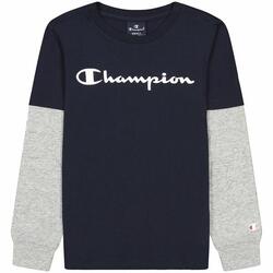 Camiseta de Manga Larga Infantil Champion Negro