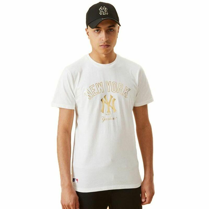 Camiseta de Manga Corta Hombre New Era MLB Metallic Grapich Print Blanco