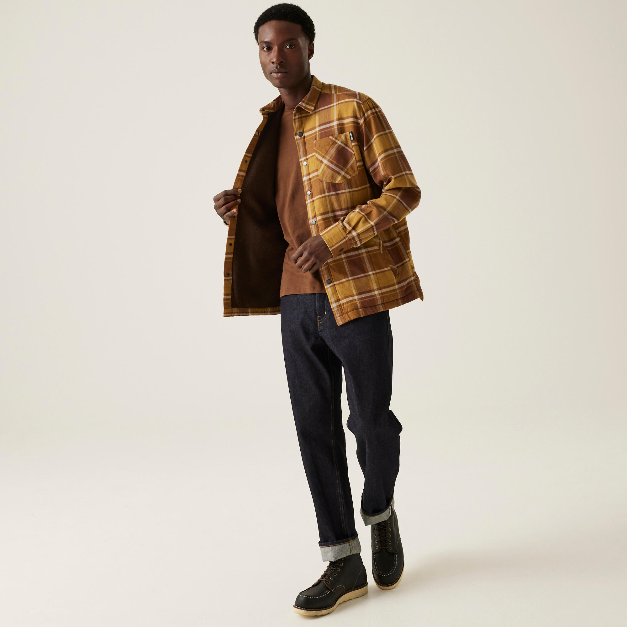 Polaire à longue fermeture éclair pour hommes Cumn/BrbnChk 3/7
