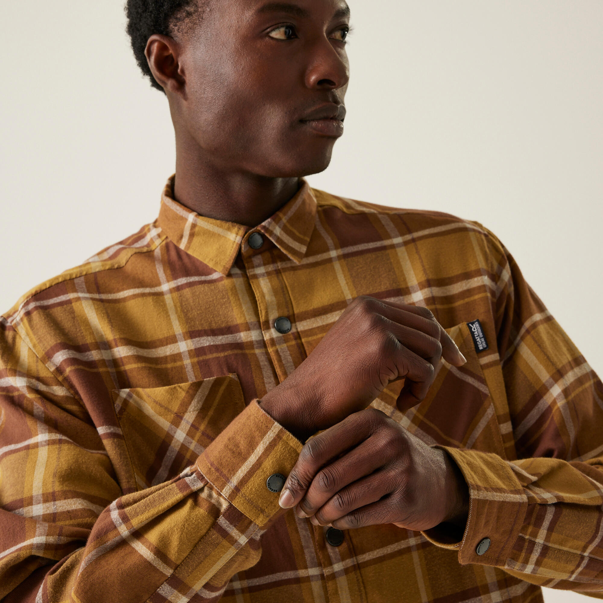 Polaire à longue fermeture éclair pour hommes Cumn/BrbnChk 4/7