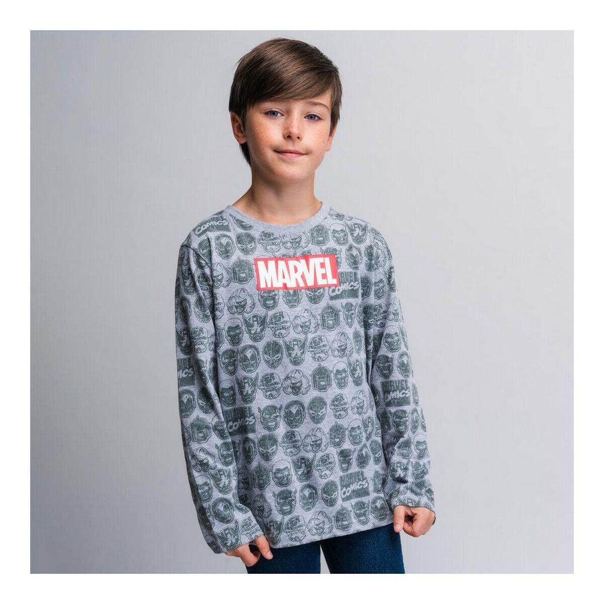 Maglia a Maniche Lunghe per Bambini Marvel Grigio 3/5