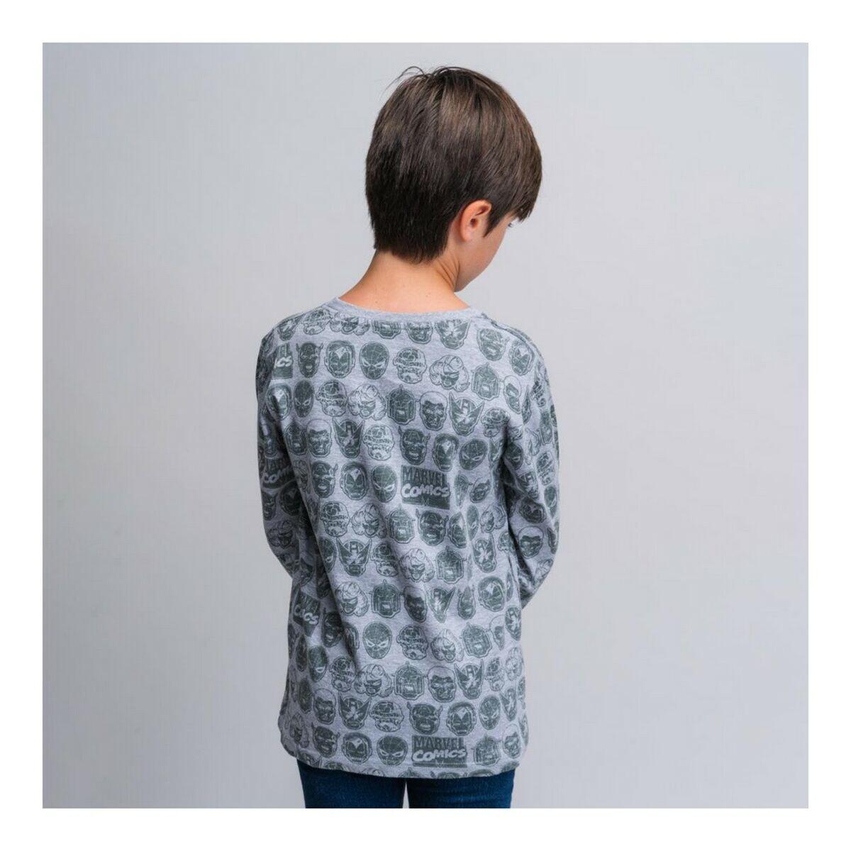 Maglia a Maniche Lunghe per Bambini Marvel Grigio 4/5
