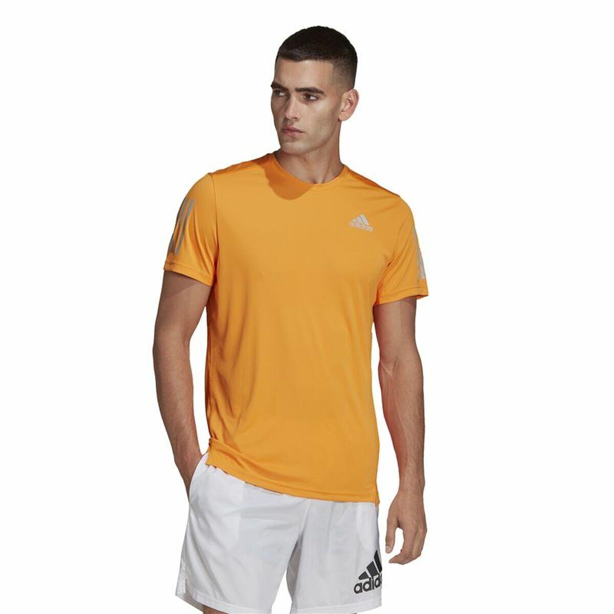 Camisola de Manga Curta Homem Adidas Own The Run Laranja 2/5