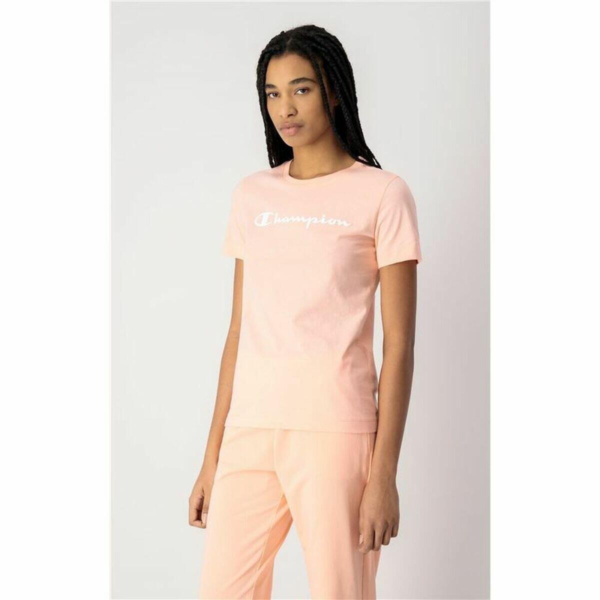 T-shirt à manches courtes femme Champion Big Script Logo Rose 5/5