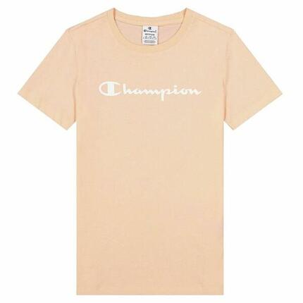 T-shirt à manches courtes femme Champion Big Script Logo Rose