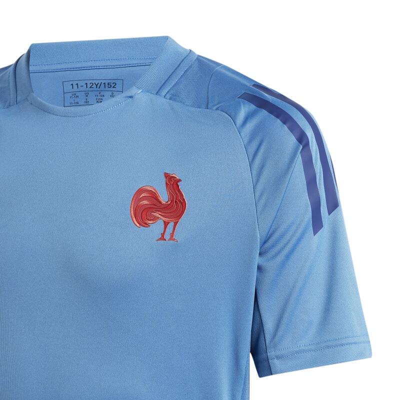 Camiseta De Entrenamiento Adidas Francia Junior Azul Claro