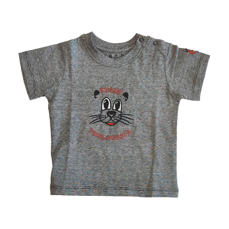 T-shirt Grijs Met Korte Mouwen Voor Baby Stade Toulousain Cute