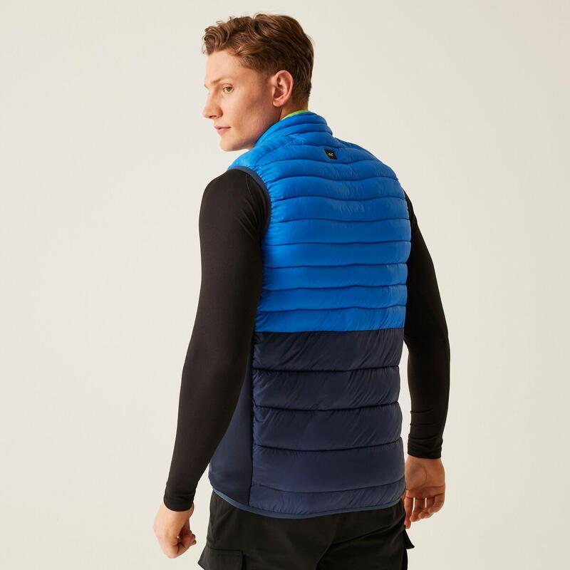 De Leedre hybride wandelbodywarmer voor heren