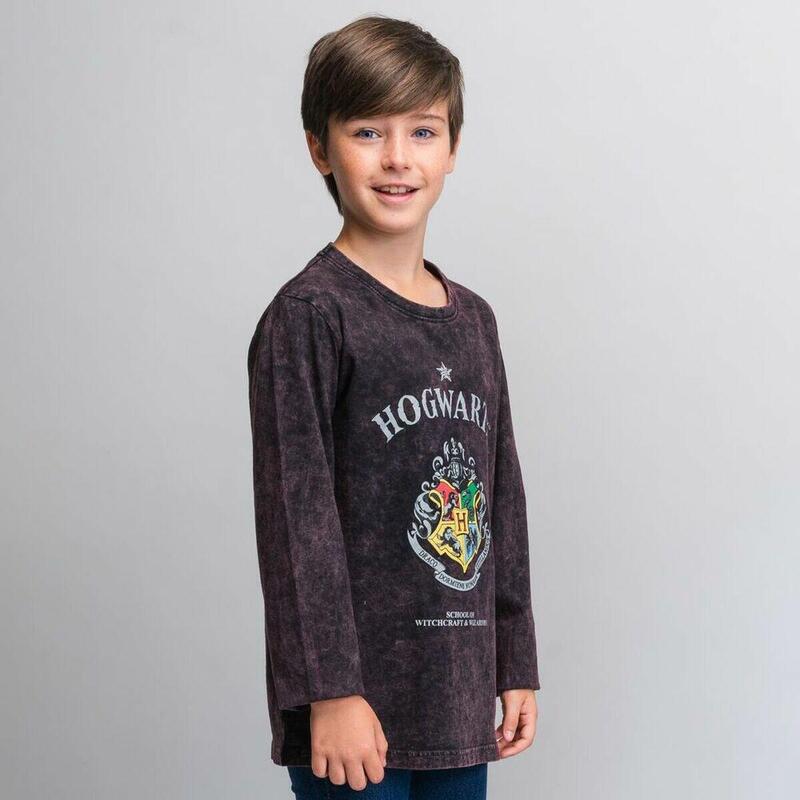 Camiseta de Manga Larga Niño Harry Potter Gris