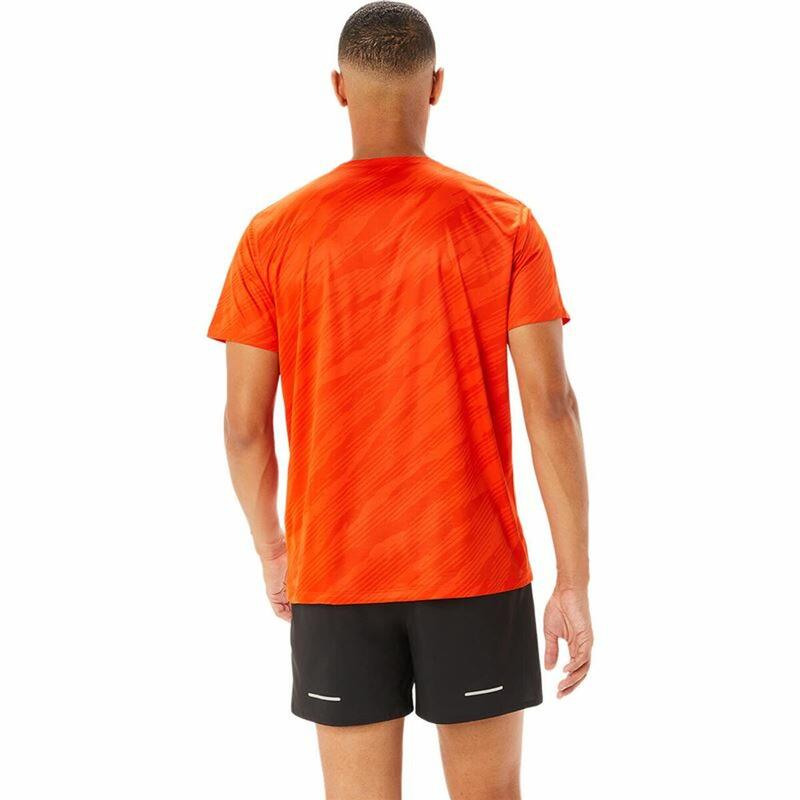 Camiseta de Manga Corta Hombre Asics Core All Over Print Naranja