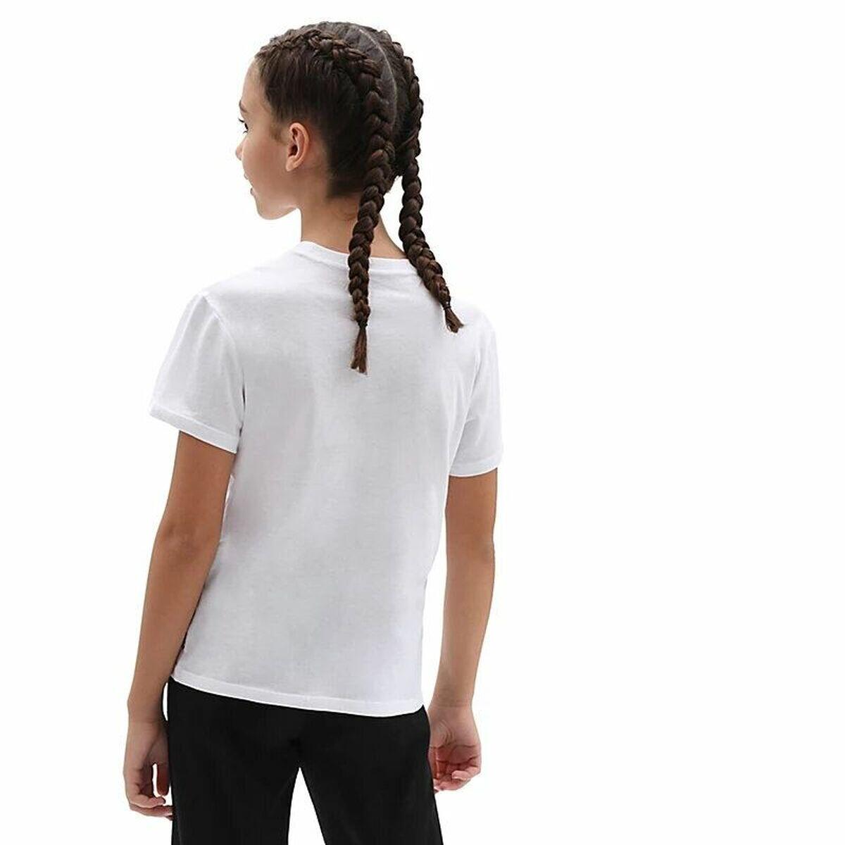 Camisola de Manga Curta Infantil Vans Flying V Branco 4/5