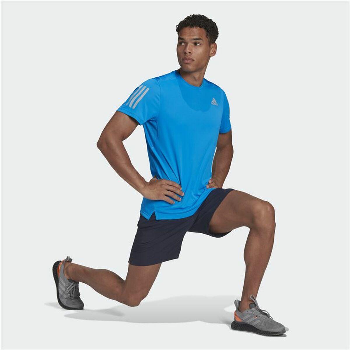 Camiseta de Manga Corta Hombre Adidas Own The Run Azul 4/5