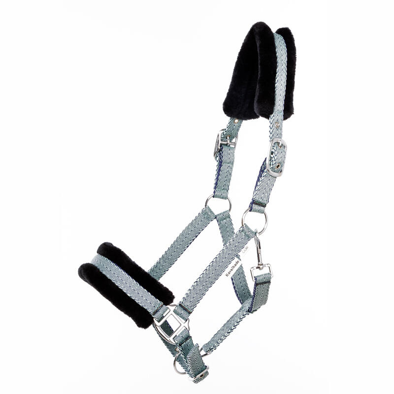 Horse halter with faux fur Kavalkade Gretchen