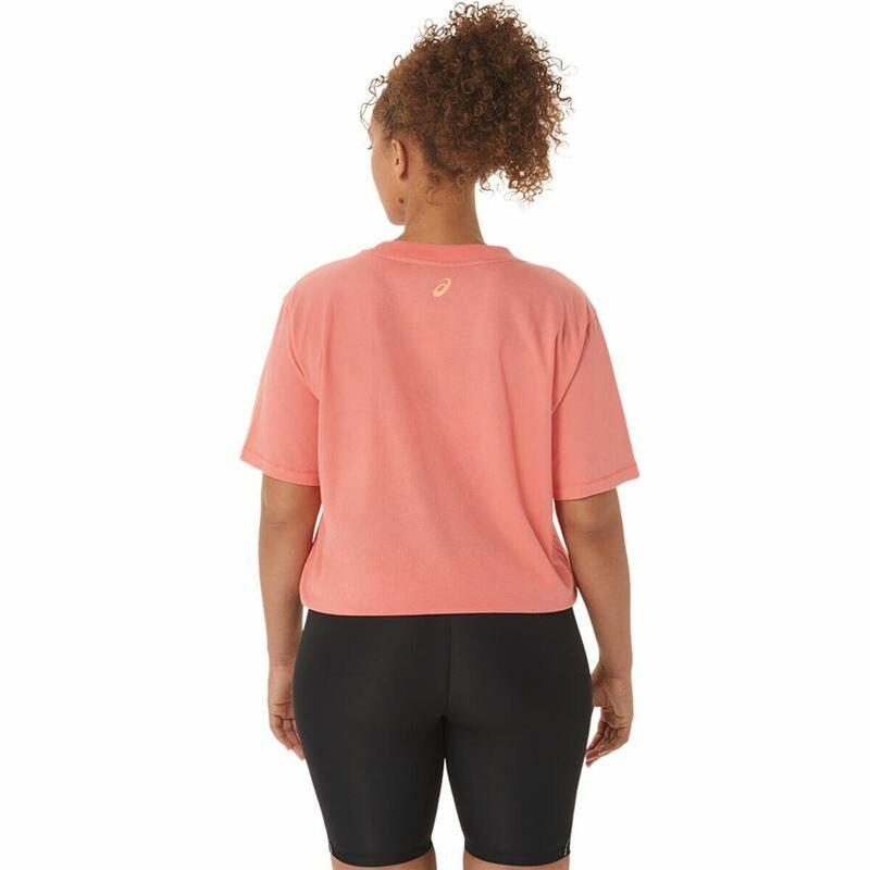 Camiseta de Manga Corta Mujer Asics Tiger Rosa